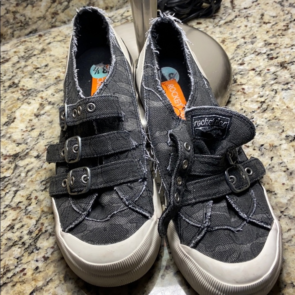 Women buckle sneakers